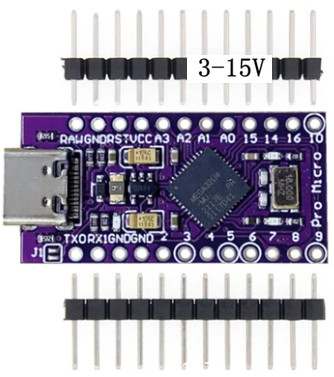 Arduino_pro micro atmega32u4 type-c