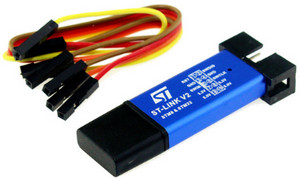 Программатор STM32 отладчик Stlink V2 купить недорого для STM8 и STM32 в алюминиевом корпусе + SWD кабель
